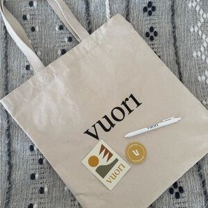 NWT Vuori Beige Canvas Tote